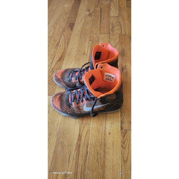 Nike Kobe 9 Elite High Top Orange Black Multicolor Knit Basketball Sneakers main image 9